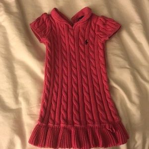 Ralph Lauren Kids pink sweater dress, size 18 mo.